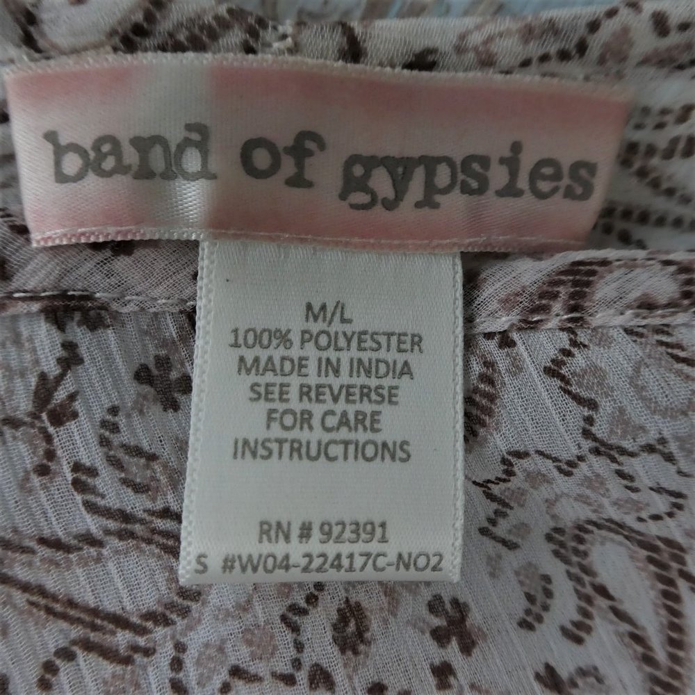 Band Of Gypsies Flyaway Open Front Floral Lite M L - Picture 6 of 8